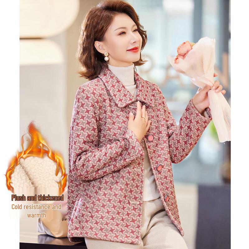 Paster Women s Fleece-Lined Thickened Warm Casual Coat 3XL