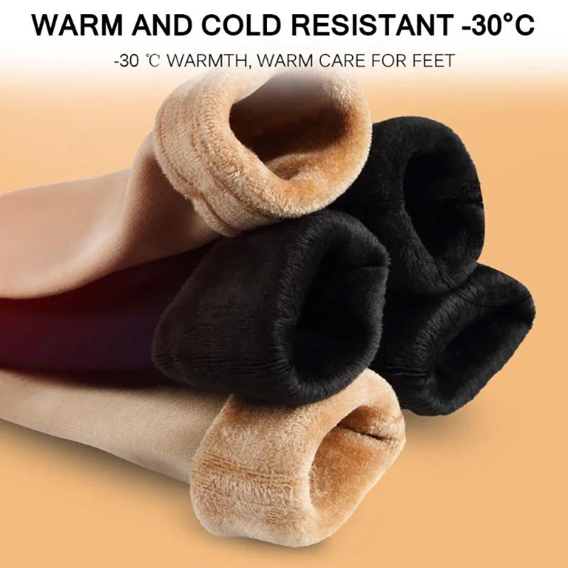 Velvet Women Winter Warm Thicken Thermal Socks Soft Casual Solid Color Sock Wool Cashmere Home Snow Boots Floor Socks
