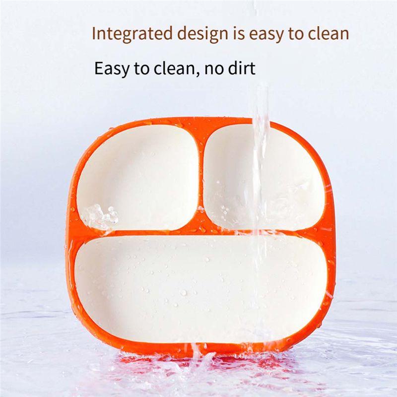 Food-Grade Two-Color Silicone Suction Cup Bowl Special Bowl Forbaby Food Suction Cup Tableware Orange