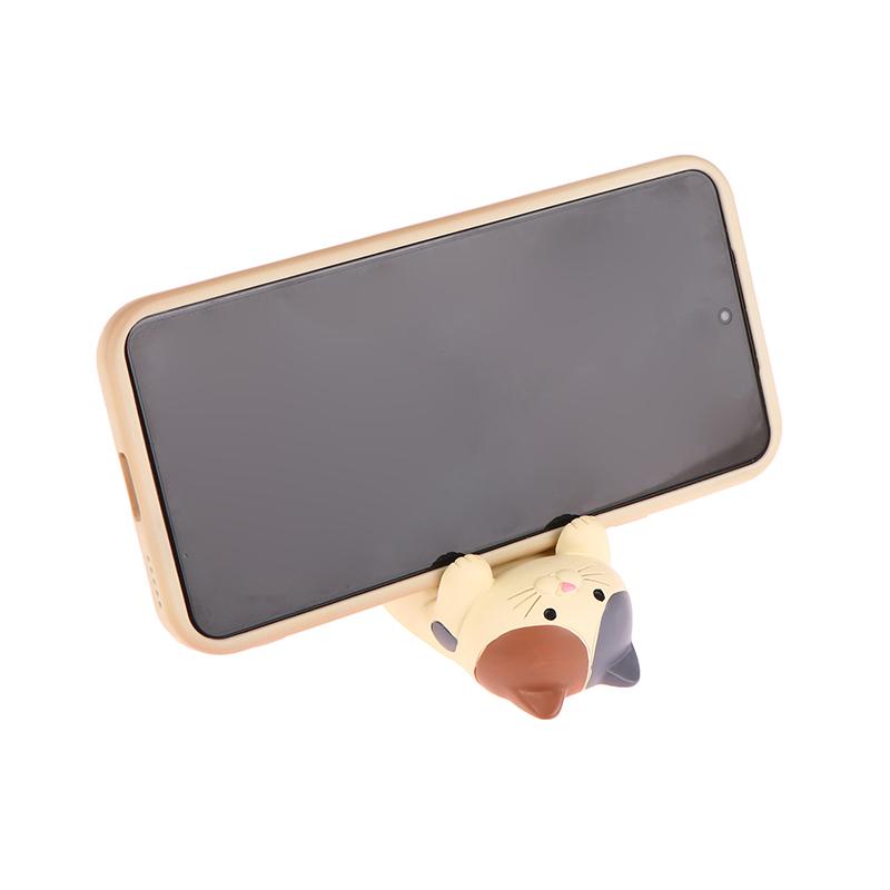 1Pc Japan Style Glasses Mobile Phone Holder Stationery Desktop Cat Decoration Collectible Home Decor Resin Craft Ornaments