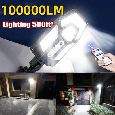 100000LM Ultra Jasná Solární Lampa Venkovní Vodotěsná Solární Světlo Sluneční Světlo Pohybový Senzor Osvětlení Zahrada Pouliční Světlo