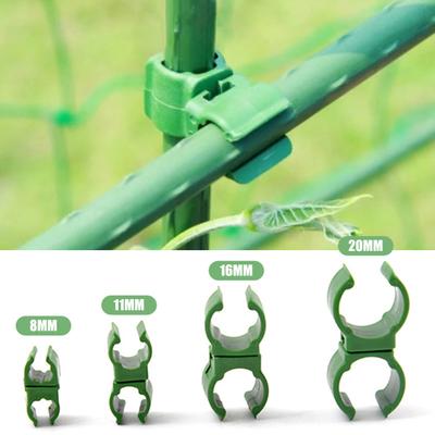 10Pcs/Set Plant Trellis Connector 8mm/11mm/16mm Heavy Duty Rotatable Plant Support Garden Climbing Rattan Flower Stent Stake Clip Gardening