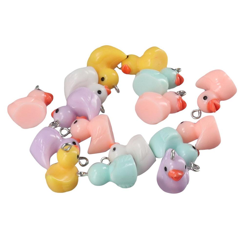 

50 шт., мини-подвеска в виде утки, кулон 0,7 дюйма, серьги в форме утки для браслета, ожерелья, серьги