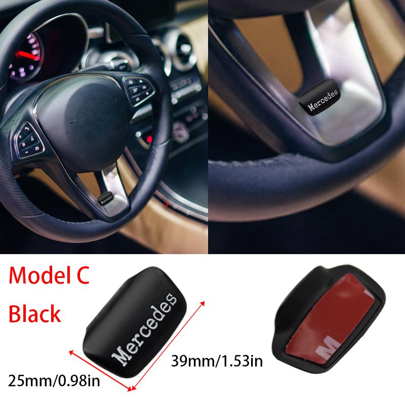 OLV5 3D Metal Car Logo Steering Wheel Sticker Decoration For Mercedes Benz AMG GLC W203 W206 W220 W205 W211 W212 W201 W210 W108 Class