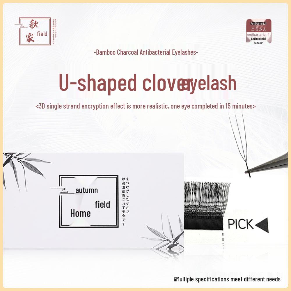 Akita House U-Shaped Clover Grafted Eyelash Extensions - Soft, Natural, Non-Scatter for Beginners 0.07 Infant Curl