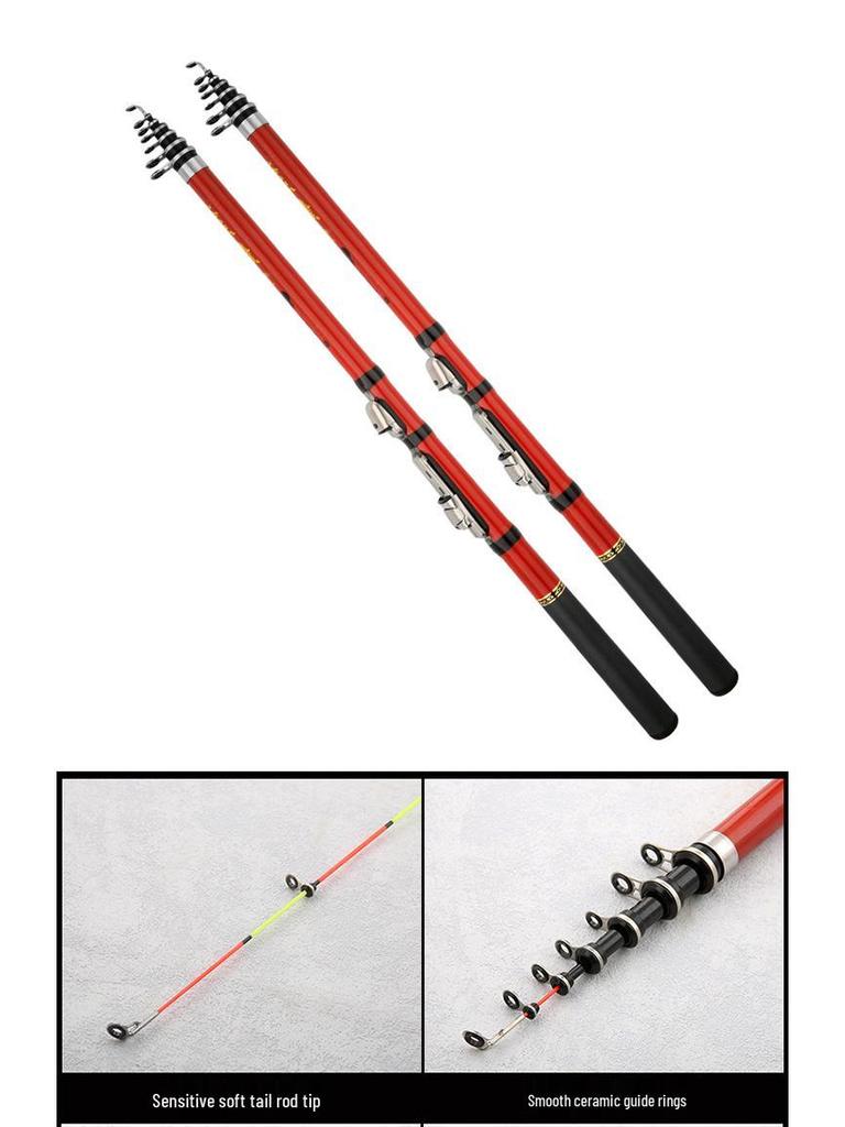 Portable Soft-Tail Mini Rock Fishing Rod for Cross-Border Use