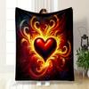 Fiery Heart Design print blanket soft and cozy perfect for the living room bed sofa or a nap,gift