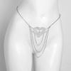 Hot Waist Rhinestone Heart Body Chain Panties for Women
