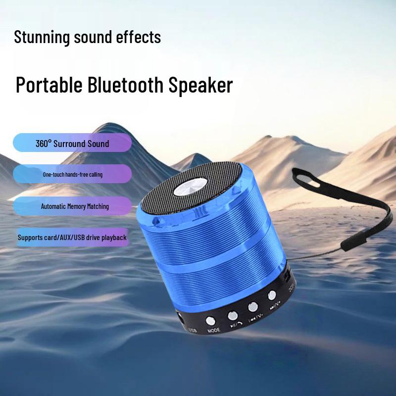 

Hands-free Bluetooth Travel Speaker - Portable WS-887 Steel Cannon for High-Quality Sound
