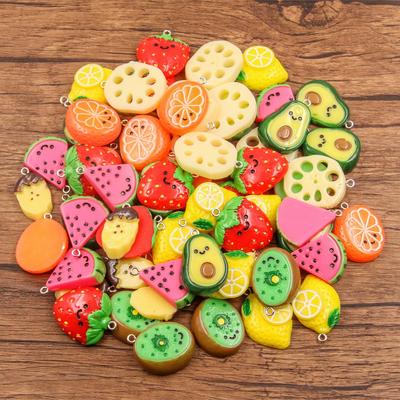 DIY Resin tilbehør: Søt Frukt- og Grønnsaksskive-serie (Sitron, Jordbær, Vannmelon, Lotusrot, Banan Anheng)