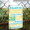 2D Flat Decorative Signs and Plaques Creative Aluminum Sign You Are My Sunshine Sign Wall Decor Metal Sign for Home Bathroom Restaurants Kitchen