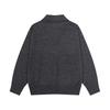8199 AMI Autumn and Winter White Heart-shaped Jacquard Alpaca Wool Blended Loose Sweater Polo Collar Men Pullover Sweater