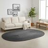 Area Rug Dark Grey 122 x 183 cm Jute