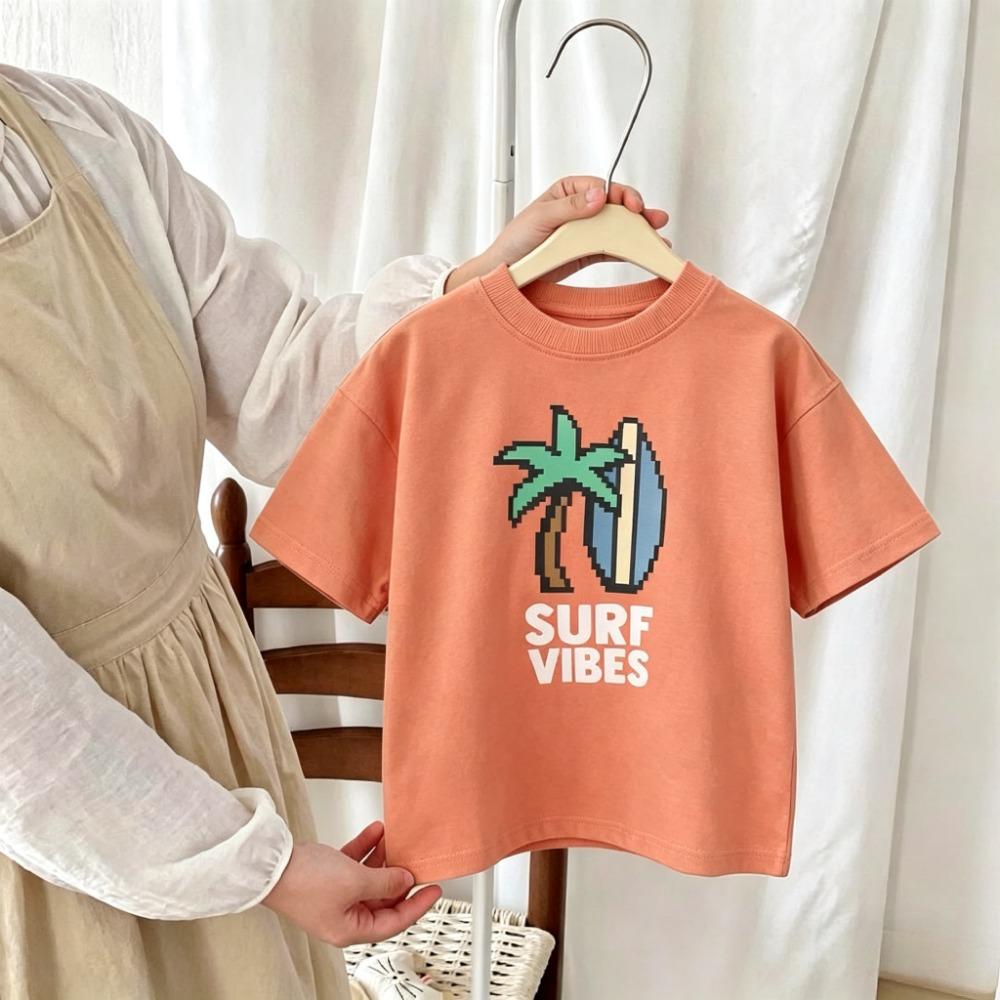 

9m-7y Children s Wear T-shirt Tops Summer New Style Casual Printed Tshirts Short Sleeve Kids Clothing Fashion Versatile T Shirts 110