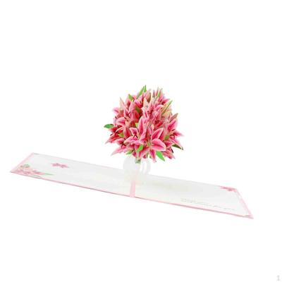 Mother's Day Greeting Card 3D Lily Thank You Gifts Cards Popup