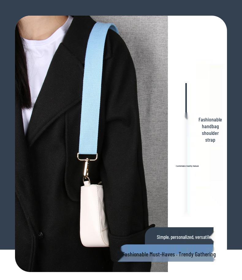 Adjustable 38mm Solid Color Wide Shoulder Strap for Bags - In Stock