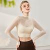 Yoga Clothes Women's 1011 New Tight Mesh Fake Two-piece Long-sleeved Vest High-end Sports Fitness Clothes Top