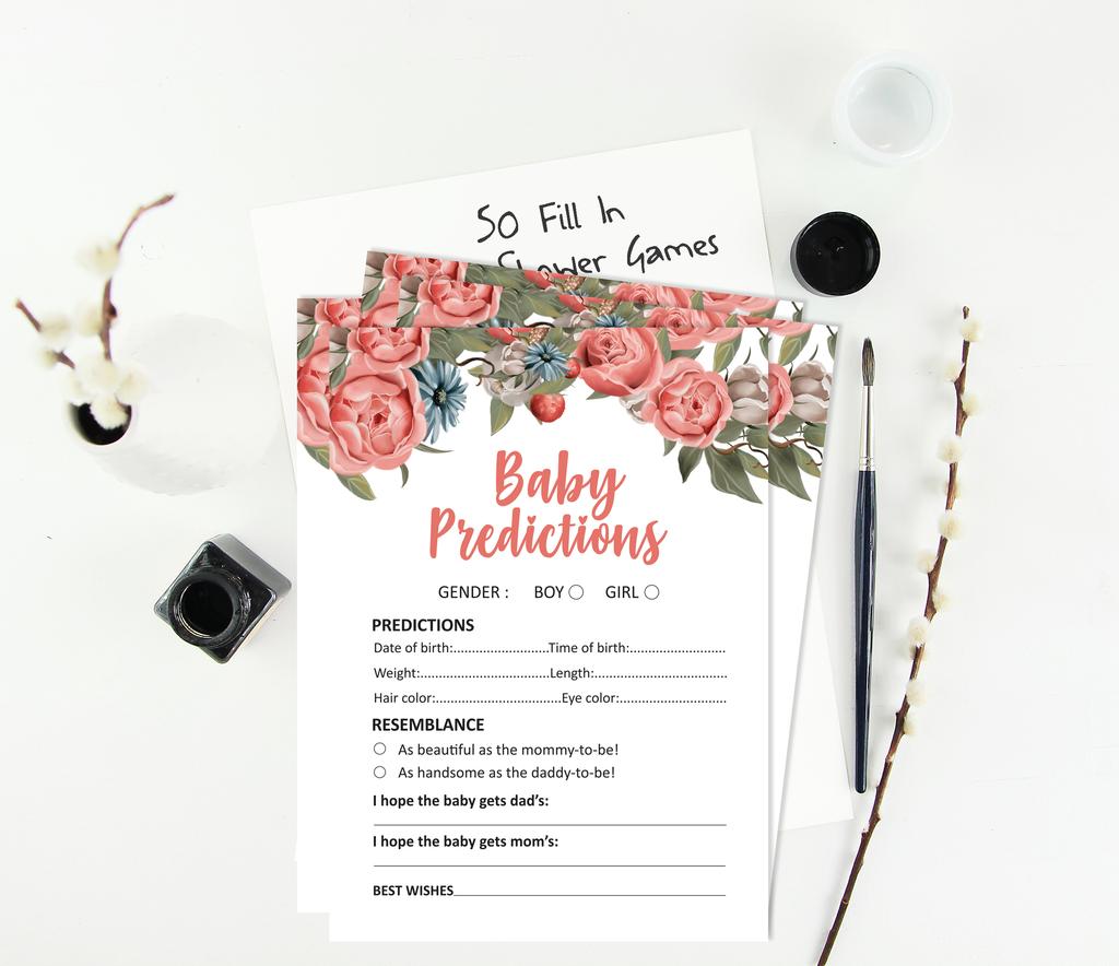 Inkdotpot Baby Shower Game Set Of 50 BabyA  AlphabetA  ABCA  Game Deer Jungle Animals Party