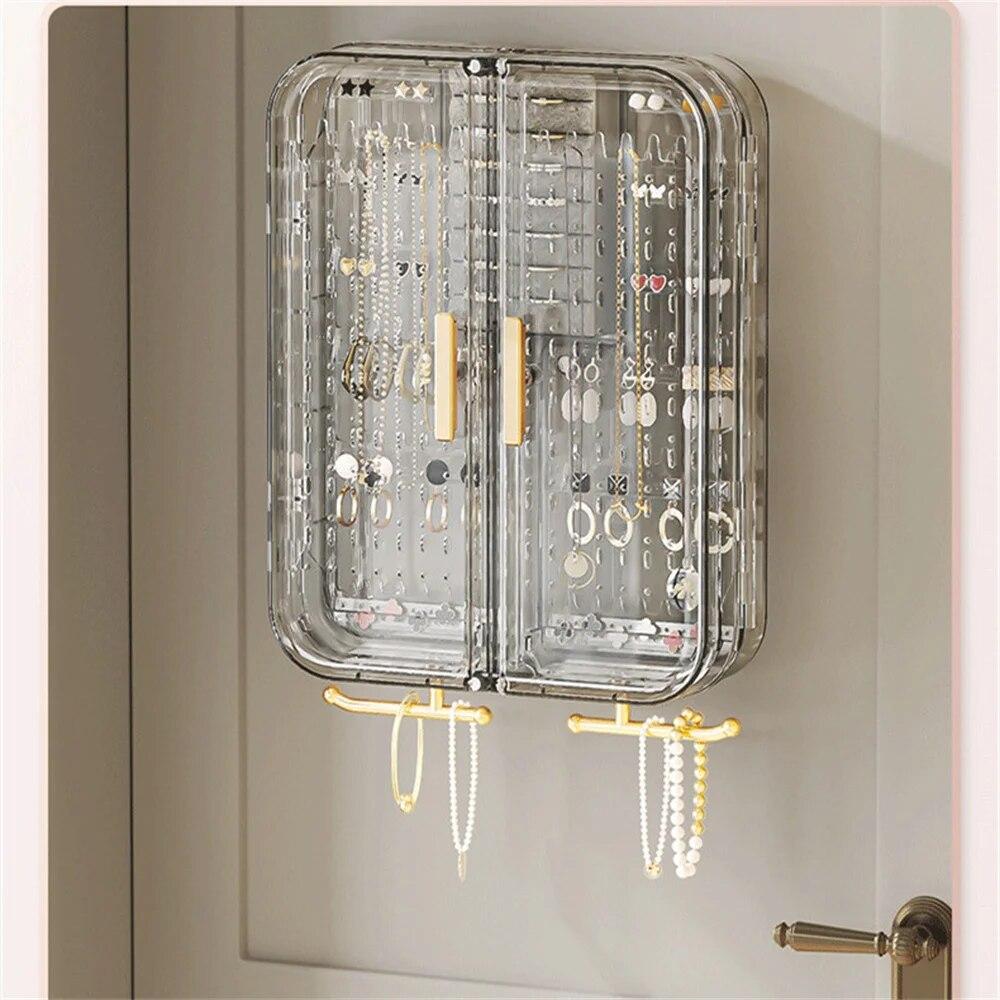 1pc Bedroom Wall Mount Earring Holder Earring Storage Display Stand Plastic Earring Organizer Jewelry Accessories