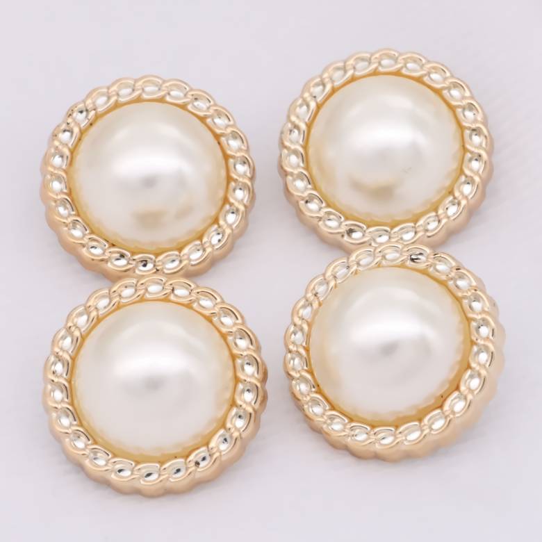 Button Button Plastic Gold Round Coat Top Women'S Shirt Jacket Sweater Accessories