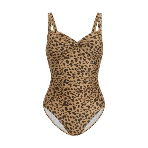 Regatta Womens/Ladies Sakari Leopard Tummy Control One Piece Swimsuit