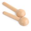 2PCS Mini Wooden Spoons Kitchen Spice Spoon Small Short Condiment Spoons