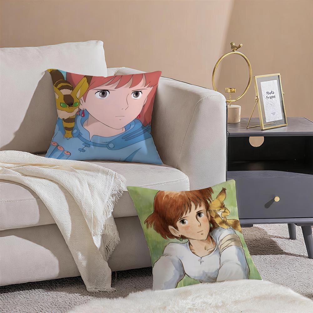 NNausicaa Cushion Cover Pillowcase Short Plush Invisible zipper Room Sofa Cushion Cover