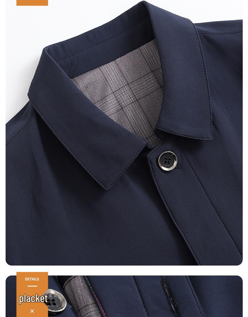Men's Wear-Resistant Casual Jacket for Spring and Autumn - Middle-aged and Elderly Styles