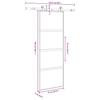Sliding Door with Fittings 76 x 205 cm Tempered Glass & Aluminum