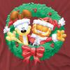 Garfield Herren Kranz Weihnachten T-Shirt
