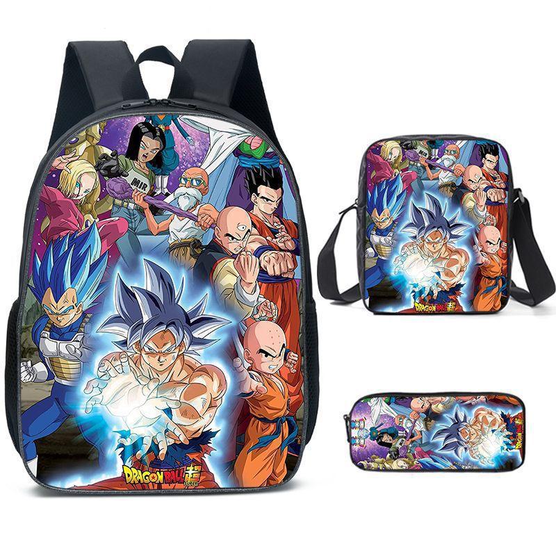 Dragon Ball Student School Bag Cartoon Dragon Ball Super Children'S Backpack, Satchel Pencil Case