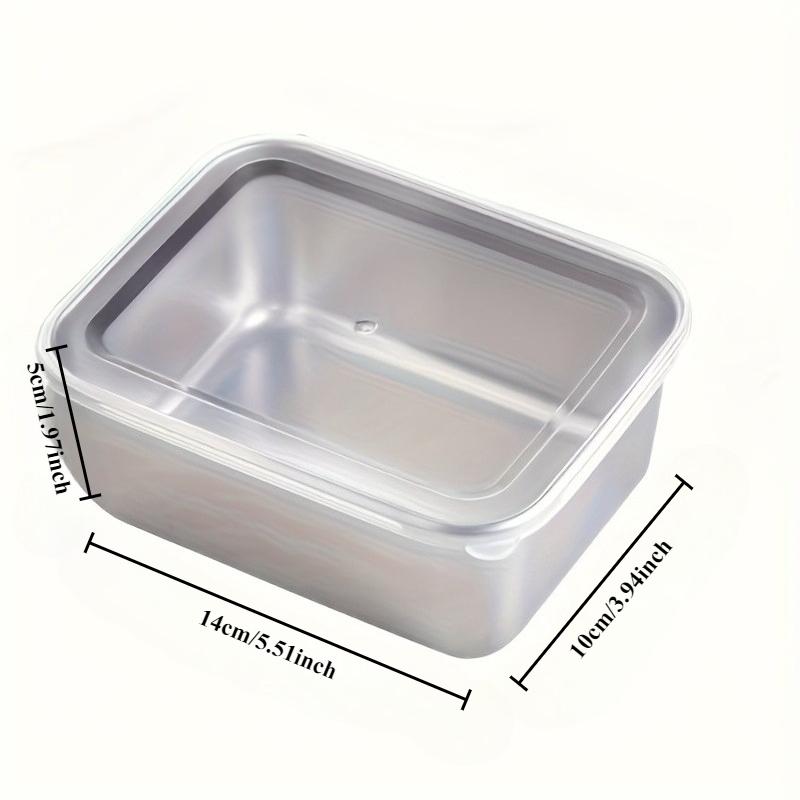 8pcs Fresh-keeping Box Stainless Steel Food Storage Box with Lids Rectangle Sausage Noodles Fruit Box for Camping Picnics School