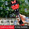 Mickey Cartoon New Bubble Machine Boys And Girl Magic Stick Toys New Mickey Mouse Minnie Electric Soap Bubbles Gift For Children