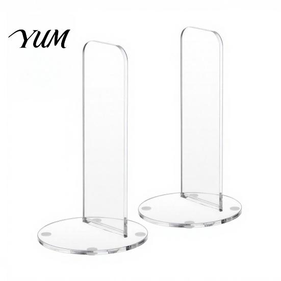 Clear Acrylic Glove Support Boxing Display Stand, Non-slip Base Holder, Home Gym Storage Vertical Rack for Training Sports Gloves MMA Organizer Stand