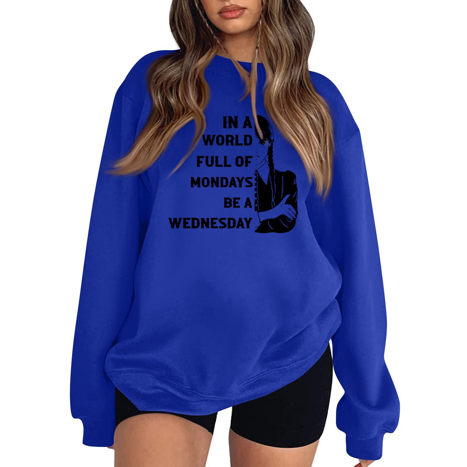 

Женские топы с круглым вырезом и принтом из хлопка, повседневная мода, длинный рукав, пуловер, топ, блузка S