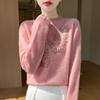 Women's Cashmere Sweater Qinghe Cashmere 30% Cashmere 70% Wool Autumn and Winter Pullover Warm and Fashionable