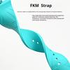 Fluoro Rubber Strap for Citizen NJ0150 NJ0151 0158 Quick Release Pin Buckle Men Soft FKM Sport Waterproof Replace Watch Band 9mm
