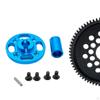 1:10 Scale RC High Speed Gear Set, Metal Gears Upgrade Parts, 54500 Aluminum Kit for Tamiya TT02