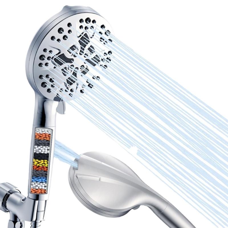 Upgraded Powerful Shower Head with 10 Spray Choice Adjustment Shower Head Multifunctional Shower Head for Bathroom