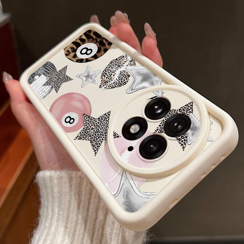 Vintage Leopard Print Stars Billiards Case For OnePlus 15 13 13T 12 Shockproof Bumper Silicone Cover For Oneplus Nord 5 13R 12R 11R 5G