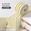1Roll SXP Foam Wall Sticker 3D Wall Panel 11mm Thick Self Adhesive Skirting Board Wainscoting Suitable for All Indoor Spaces