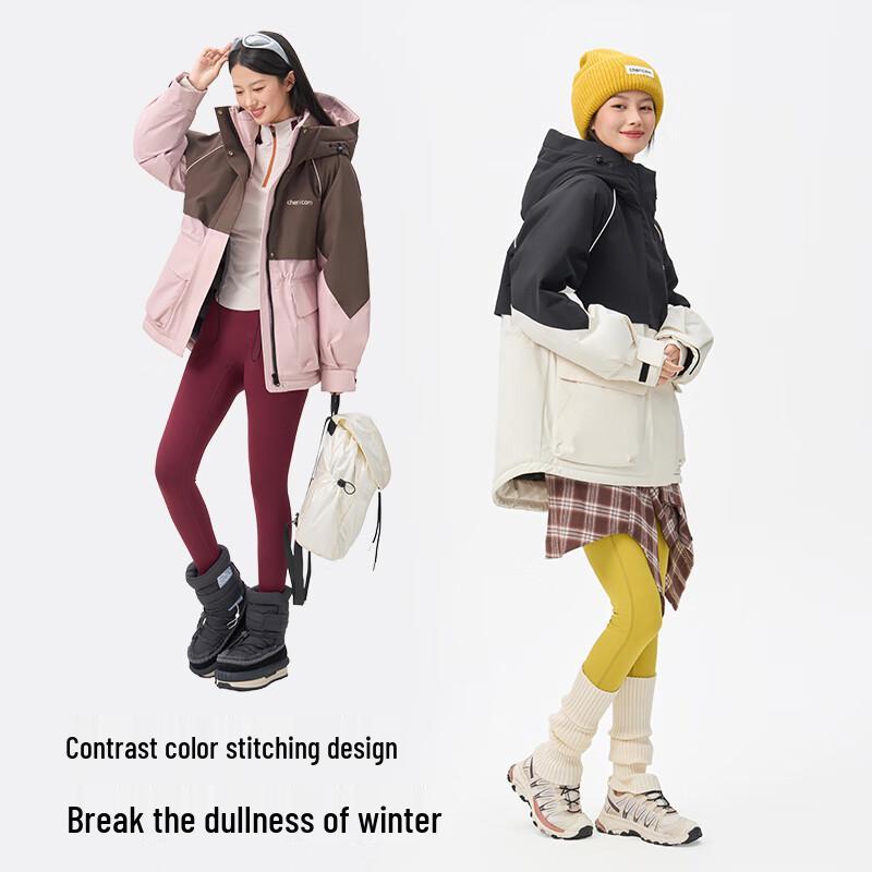 Qianrengang Women's Hooded Down Jacket Y318100Y