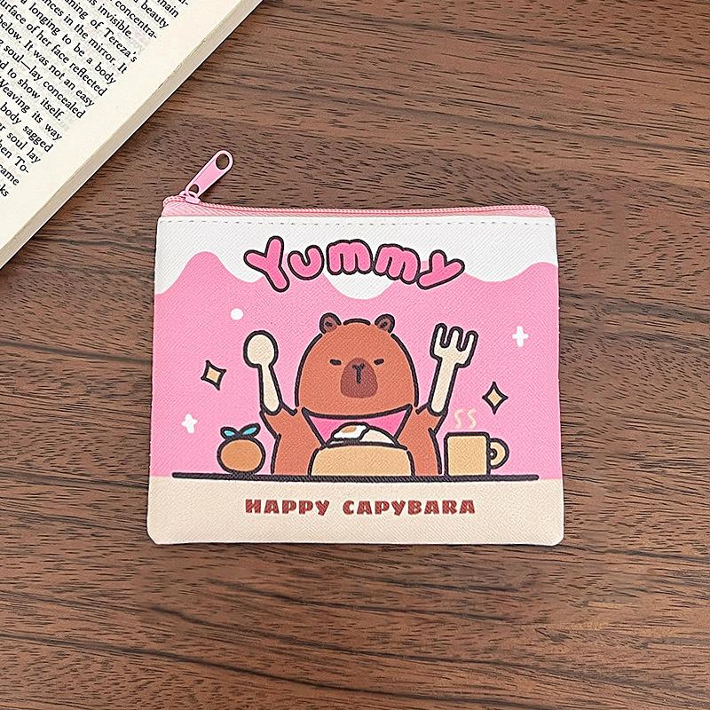 

Милая сумка для хранения монет Capybara, прозрачные кошельки для монет, мультяшный милый кошелек, прозрачные сумки as the picture