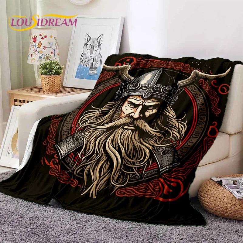 Nordic Viking Odin Valhalla Valknut Soft Blankets,Keep Warm Throw Blanket Comfortable Blanket for Picnic Beds Sofa Home Bedroom