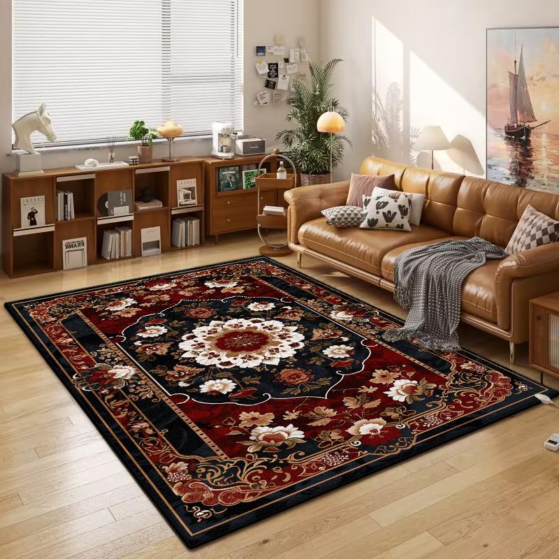 Vintage Persischer Luxus Teppich für Wohnzimmer Dekoration Teppiche Große Fläche Schlafzimmer Waschbarer Teppich Rutschfest Sofa Couchtisch Matte