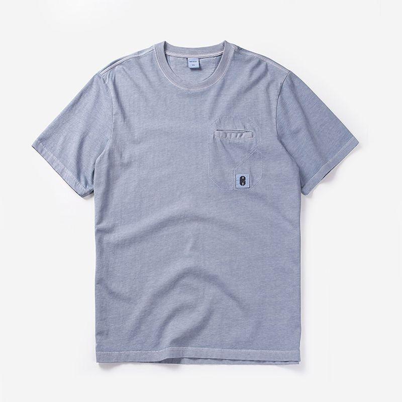 American Retro Heavyweight Loose Fit Pure Cotton Pocket T-Shirt Men's Short Sleeve Summer Base Layer Export Men's Clothing T-Shirt
