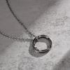 New Stylish Norse Viking Necklaces for Men,Waterproof Stainless Steel Mobius Round Pendant Collar,Gifts for Him Jewelry