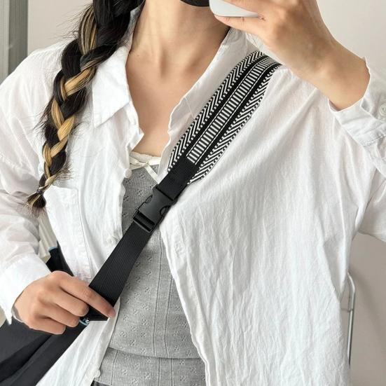 Plånbokssnöre Ersättning Axelrem Broderad Nylon Axelrem Justerbar Handväskrem Ersättning för Män Kvinnor Axelväska