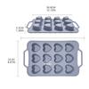 12-Cavity Cake Molds Pastry Tool Pressable 3D Christmas Little Cute Heart Theme Press Baking Utensils Bread Mousse for Kitchen