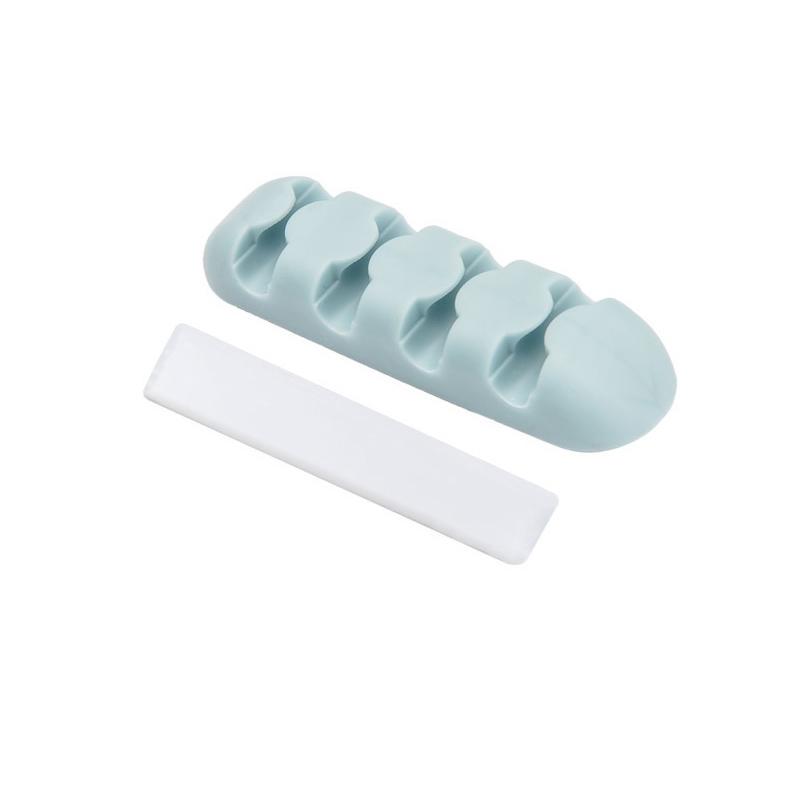 

3 4-кнопочный держатель кабеля, протектор, органайзер для устройства управления, зажимы для настольной вилки, устройство для намотки шнура питания 4 Button синий